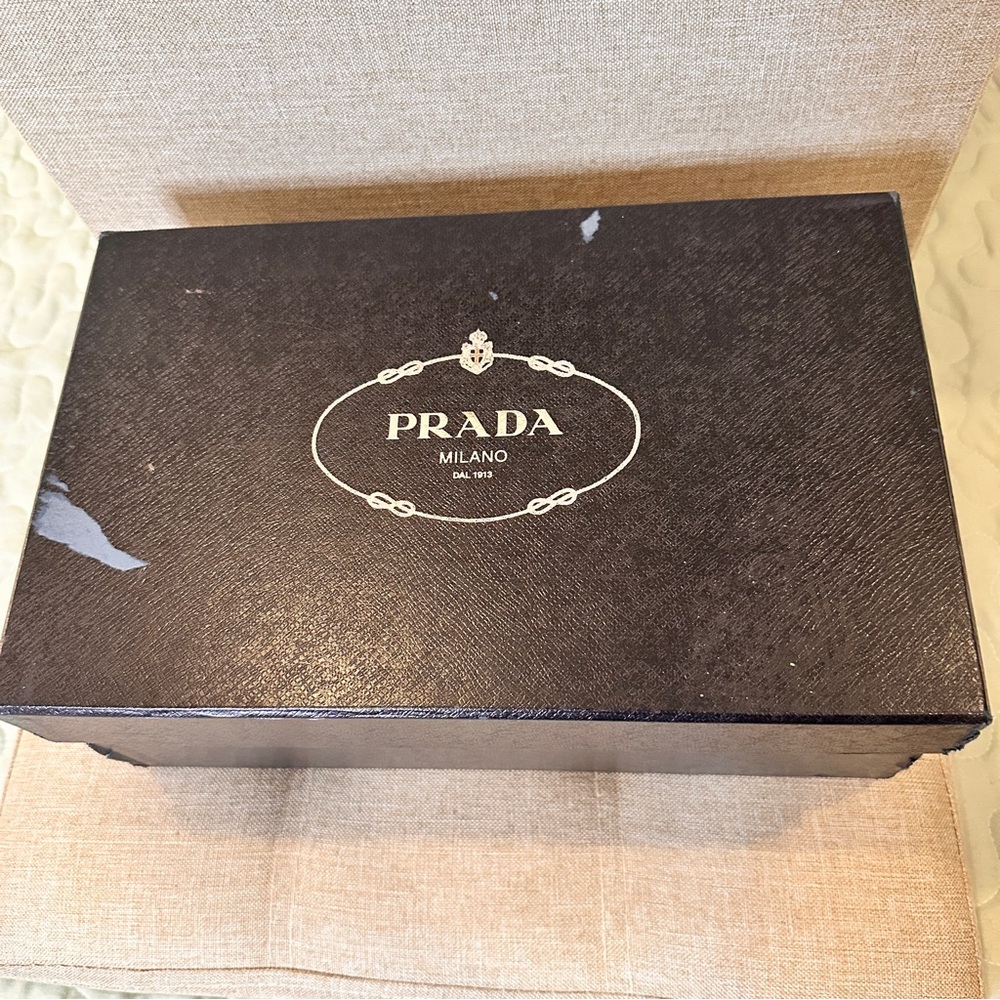 Prada Calzature Donna Vintage 2008 Heels Black Leather Snakeskin 37.5/ 7 US - Picture 6 of 16